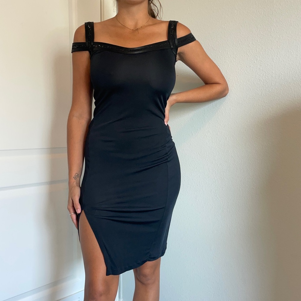 Y2K Armani Exchange Elegant Black Dress